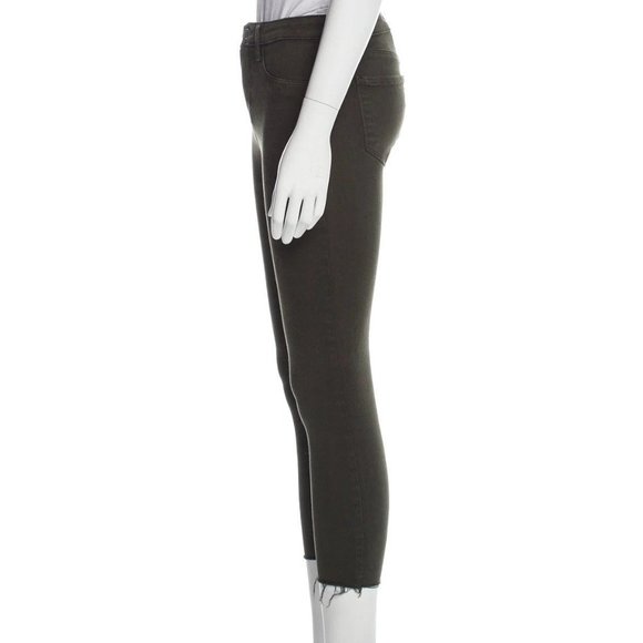 L'Agence Olive Stretch Denim Skinny Jeans High Rise Crop Jeans Sz 23-24 $345 - Picture 2 of 7